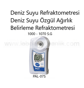 Refraktometre – Atago PAL-07S Refraktometre – Deniz Suyu Refraktometresi – Deniz Suyu Özgül Ağırlık Belirleme Refraktometresi – Ölçüm Aralığı: 1000 – 1070 S.G.