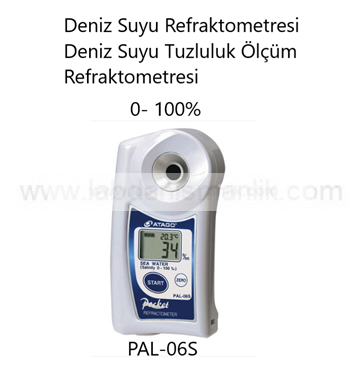 Refraktometre – Atago PAL-06S Refraktometre – Deniz Suyu Refraktometresi – Deniz Suyu Tuzluluk Ölçüm Refraktometresi – Ölçüm Aralığı: 0- 100%