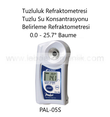Refraktometre – Atago PAL-05S Refraktometre – Tuzluluk Refraktometresi – Tuzlu Su Konsantrasyonu Belirleme Refraktometresi – Ölçüm Aralığı:0.0 – 25.7° Baume