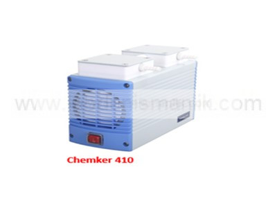 Chemker 410 Vakum Pompası, Kimyasala Dayanıklı ( Chemker Serisi ), Kapasite 18 Lt, 750 mmHg (99 kPa),  220V/50 Hz, 1450 rpm